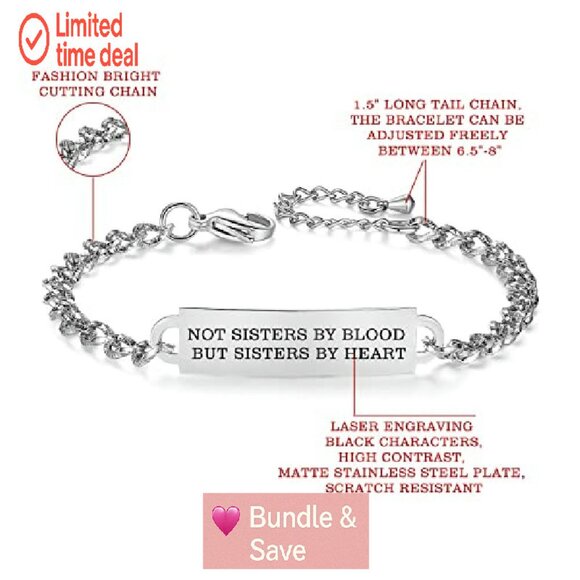 Stainless Steel Inspirational Bible Verse Bracelet Adjustable Christian Jewelry - Picture 4 of 6